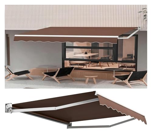 Markisentuch, Balkonmarkise, Sonnenschutz Shelter Outdoor Baldachin Einziehbare Markise Schatten Stoff Ersatz(9.8x8.2FT) von FEITAOOZ