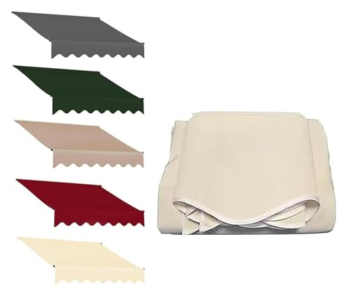 Markisentuch, Balkonmarkise, Terrassenmarkise, Sonnenschutz-Leinwand, einziehbares Markisentuch for den Garten im Freien(Beige,13x10ft/400x300cm) von FEITAOOZ