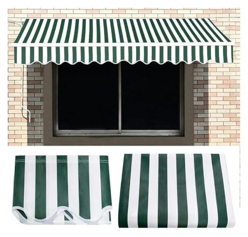 Markisentuch, Balkonmarkise, Terrassenmarkisenstoff Ersatz-Sonnenschutzdach for den Außenbereich, wasserabweisend, Sonnenschutz(13x9.8ft) von FEITAOOZ
