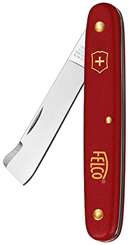 FELCO Okulier- und Schneidmesser 3.90 20 (Rosenokuliermesser 10 cm, Messer für Rechtshänder, Multifunktionsmesser, mit Rindenheber, Klinge Edelstahl) FELCO 3.90 20 von FELCO