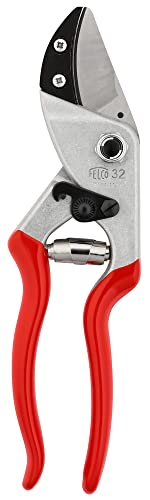 FELCO Gartenschere Nr. 32 (Rebschere, Schnitt-ø 25 mm, Länge 210, Gartenschere für große Hände, mit gebogenem Amboss, für Rechts- + Linkshänder) FELCO 32 von FELCO