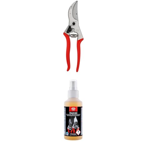 FELCO 4 Gartenschere mit Schutzhandschuhen FELCO 981 – Leistungsstarkes Set für intensiven Schnitt im Garten und Obstbau von FELCO
