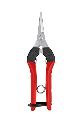 FELCO 321 Ernte- Leseschere (für Obst- / Blumen + Gemüsestiele, kompakte Schere mit Stahlgriff, gerade Klinge, für Rechtshänder + Linkshänder, Länge 177 mm) von FELCO
