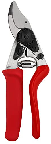 FELCO 15 Gartenschere mit Rollgriff (für Rechtshänder, Länge 189 mm, Schnitt-ø 18 mm, Baumschere mit abgewinkeltem Schneidkopf, Klingen aus gehärtetem Stahl, für kleine Hände) von FELCO