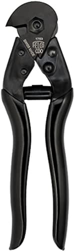 FELCO CDO Einhand-Kabelschere (Schnittdurchmesser 5 mm, für Stacheldraht, Drahtschere, Länge 195 mm, Gewicht 280 g) von FELCO