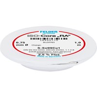 Felder Löttechnik - Felder ISO-Core 'ra' Sn99Cu1 Lötzinn, bleifrei Spule Sn99,3Cu0,7 0.75 mm von FELDER LÖTTECHNIK