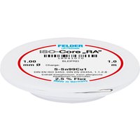 Felder Löttechnik - Felder ISO-Core 'ra' Sn99Cu1 Lötzinn, bleifrei Spule Sn99,3Cu0,7 1 mm von FELDER LÖTTECHNIK