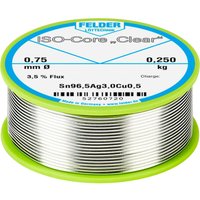 Felder Löttechnik - ISO-Core Clear SAC305 Lötzinn Spule Sn96,5Ag3Cu0,5 0.250 kg 0.75 mm von FELDER LÖTTECHNIK