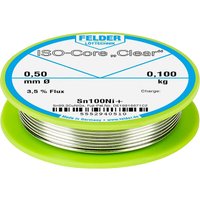 Felder Löttechnik - ISO-Core Clear Sn100Ni+ Lötzinn Spule Sn99,25Cu0,7Ni0,05 0.100 kg 0.5 mm von FELDER LÖTTECHNIK