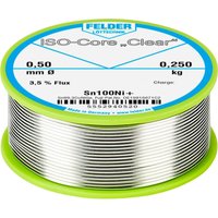 Felder Löttechnik - ISO-Core Clear Sn100Ni+ Lötzinn Spule Sn99,25Cu0,7Ni0,05 0.250 kg 0.5 mm von FELDER LÖTTECHNIK