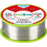 Felder Löttechnik ISO-Core RA Sn99Cu1 Lötzinn, bleifrei Spule Sn99,3Cu0,7 0.250 kg 0.5 mm von FELDER LÖTTECHNIK