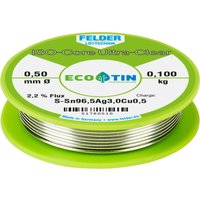 Felder Löttechnik - ISO-Core Ultra Clear SAC305 Lötzinn Spule Sn96,5Ag3Cu0,5 0.100 kg 0.5 mm von FELDER LÖTTECHNIK