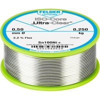 ISO-Core Ultra-Clear Sn100Ni+ Lötzinn, bleifrei Spule Sn99,25Cu0,7Ni0,05 0.250 - Felder Löttechnik von FELDER LÖTTECHNIK