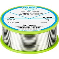 Felder Löttechnik - Felder ISO-Core 'Ultra-Clear' Sn100Ni+ Lötzinn, bleifrei Spule Sn99,25Cu0,7Ni0,05 0.250 kg 1 mm von FELDER LÖTTECHNIK
