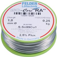 Lötdraht ISO-Core® ra 1,5 mm 250 g S-Sn99Cu1 von FELDER