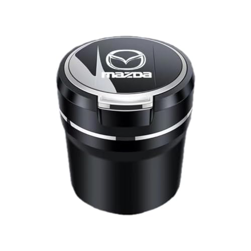 Auto Aschenbecher für Mazda CX-30 2019-2023,Mit Deckel Rauchfrei Selbstverlöschender Aschenbeche Autoteile,B/Silver1 von FELEA