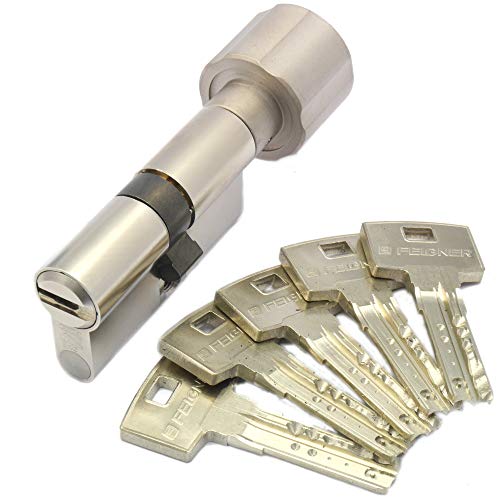 ABUS Bravus.2500 MX Magnet Knaufzylinder 30/45K - 5 Schlüssel - Wendeschlüssel-Sicherheitszylinder - Sicherungskarte - Modulbauweise - Patentschutz bis 2037 - verschiedenschließend von FELGNER