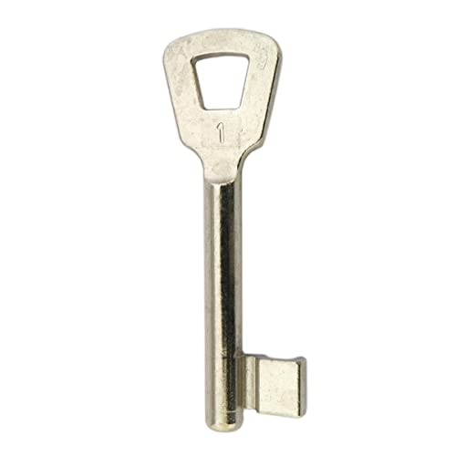 Buntbartschlüssel der Serie Nemef | Schweifung "10"| Ersatz-Schlüssel für Zimmertüren und fast alle Buntbart-Schlösser | komplett aus Metall (Guss) | Gesamtlänge 70 mm von FELGNER