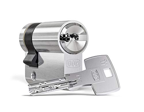 DOM ix Teco® Halbzylinder 10/35 inkl. 5 Schlüssel - Sicherheits-Türzylinder - Sicherungskarte - Wendeschlüssel mit hohem Kopierschutz (Einzelschließung) von FELGNER