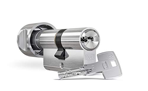 DOM ix Teco® Knaufzylinder 55/40K inkl. 5 Schlüssel - Sicherheits-Türzylinder - Sicherungskarte - Wendeschlüssel mit hohem Kopierschutz (K=Knaufseite) (Gleichschließung) von FELGNER