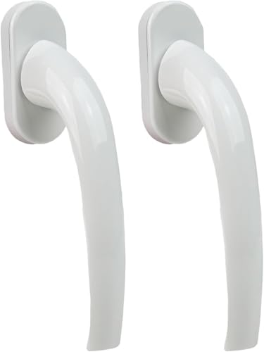FELGNER 2er Set Fenstergriff Florenz | hochwertiger Aluminium-Griff Fensterknauf mit Zinkkern | einfach zu montierender Drehknauf mit ovaler Rosette und versteckten Schrauben | Farbe: Verkehrsweiß FELGNER 2er Set Fenstergriff Florenz | hochwertiger Aluminium-Griff Fensterknauf mit Zinkkern | einfach zu montierender Drehknauf mit ovaler Rosette und versteckten Schrauben | Farbe: Verkehrsweiß von FELGNER