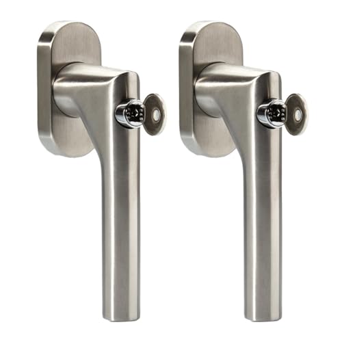 FELGNER 2er Set abschließbarer Fenstergriff Como | 100 nm Fensterknauf Fenster-Sicherung | versteckten Schrauben + ovale Rosette Drehknauf korrosionsbeständig | 2 Schlüssel - Edelstahl matt FELGNER 2er Set abschließbarer Fenstergriff Como | 100 nm Fensterknauf Fenster-Sicherung | versteckten Schrauben + ovale Rosette Drehknauf korrosionsbeständig | 2 Schlüssel - Edelstahl matt von FELGNER