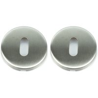 Felgner Schutzrosette für Buntbart (1 Paar) runde Form Edelstahl matt von FELGNER