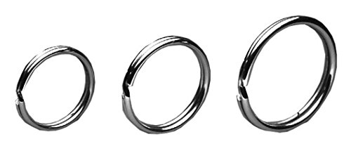 Schlüsselringe aus Stahl - 14mm Durchmesser - 100er Set - mehrere Größen auswählbar - als 10er Pack, als 50er Pack oder als 100er Pack lieferbar von FELGNER