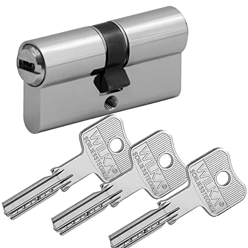 WILKA Wendeschlüssel Doppelzylinder Halbzylinder Knaufzylinder - Einzelschließung oder Gleichschließung - alle Längen 26/26 bis 60/60 bzw. 10/26 bis 10/90 - inkl. 3 Schlüssel (VS NGF 35/40) von FELGNER