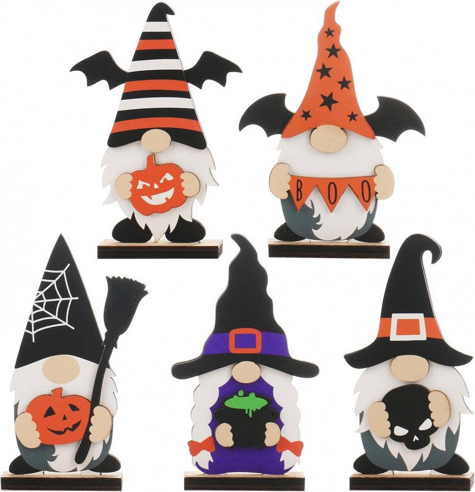 FELIXLEO 3D-Wandtattoo 5er-Pack Halloween-Holzornamente Tischdekorationen (1 St) von FELIXLEO