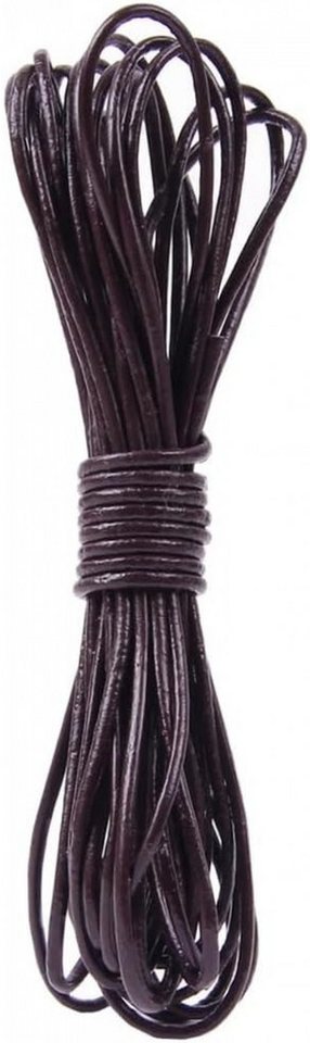 FELIXLEO 5 m x 2 mm Lederband echtes Lederband,klassische Retro-Bandlinie,braun Seil (1-tlg) von FELIXLEO