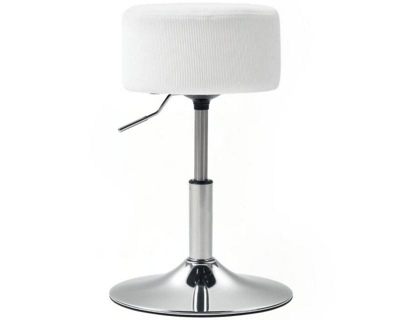 FELIXLEO Barhocker Barhocker gepolstert höhenverstellbar drehbar Cordoptik Weiß (1 St) von FELIXLEO
