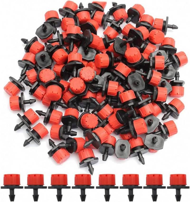 FELIXLEO Bewässerungssystem 200 Stücke Einstellbare Bewässerung Tropfer Sprinkler 8-Loch, (1-tlg) von FELIXLEO