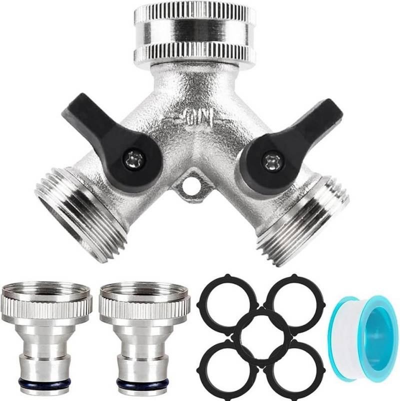 FELIXLEO Bewässerungsventil Wasserverteiler 3/4 Zoll Y Verteiler Gartenschlauch, (1-tlg) von FELIXLEO