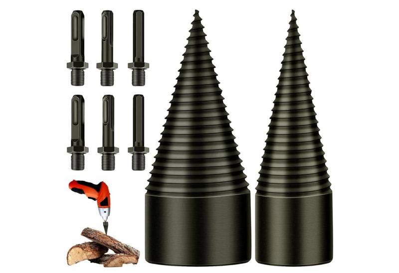 FELIXLEO Bohrersatz Holzspaltbohrer 32 mm + 42 mm Holzspalter Kegelbohrer mit 6 Griffen, (1-tlg) von FELIXLEO