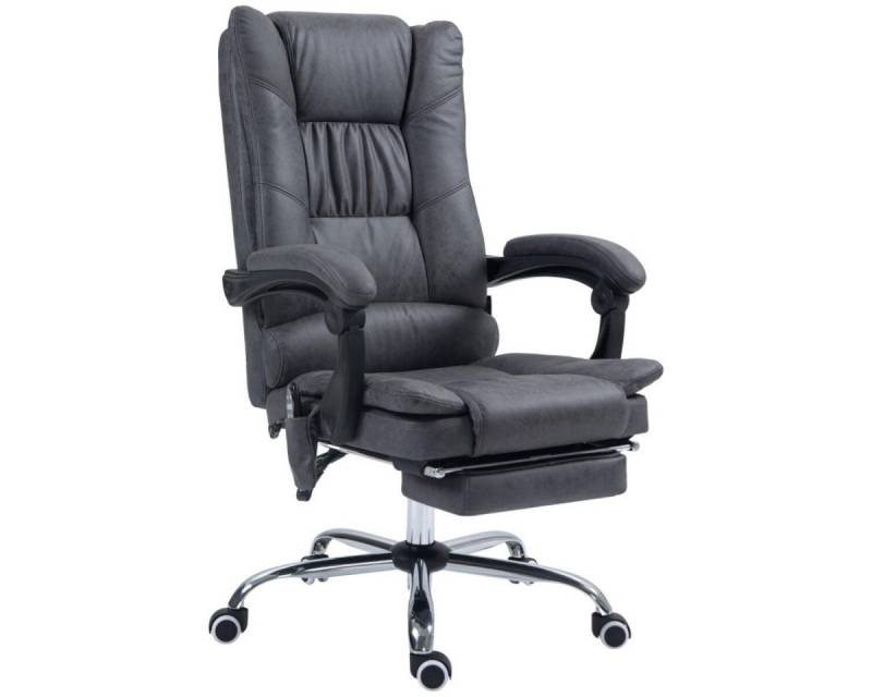 FELIXLEO Chefsessel Massage Bürostuhl mit Wärmefunktion ergonomisch neigbar Dark Grau (1 St) von FELIXLEO