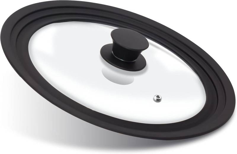 FELIXLEO Deckel Universaldeckel 24 26 28cm Glasdeckel Silikonrand Für Töpfe Pfannen, (1-tlg) von FELIXLEO