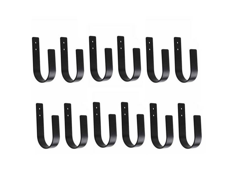 FELIXLEO Dekospange Vorhang Raffhalter U Form Aluminium Schwarz Modern Wandhalter, (12-tlg) von FELIXLEO