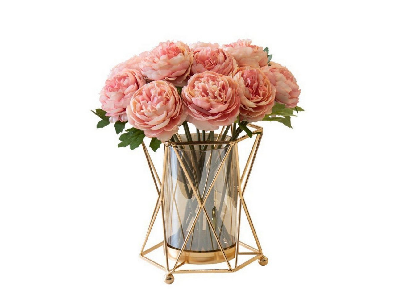 FELIXLEO Dekovase Blumenvase Glas Reagenzgläser Für Blumen Vasen Mit Metall Ständer von FELIXLEO