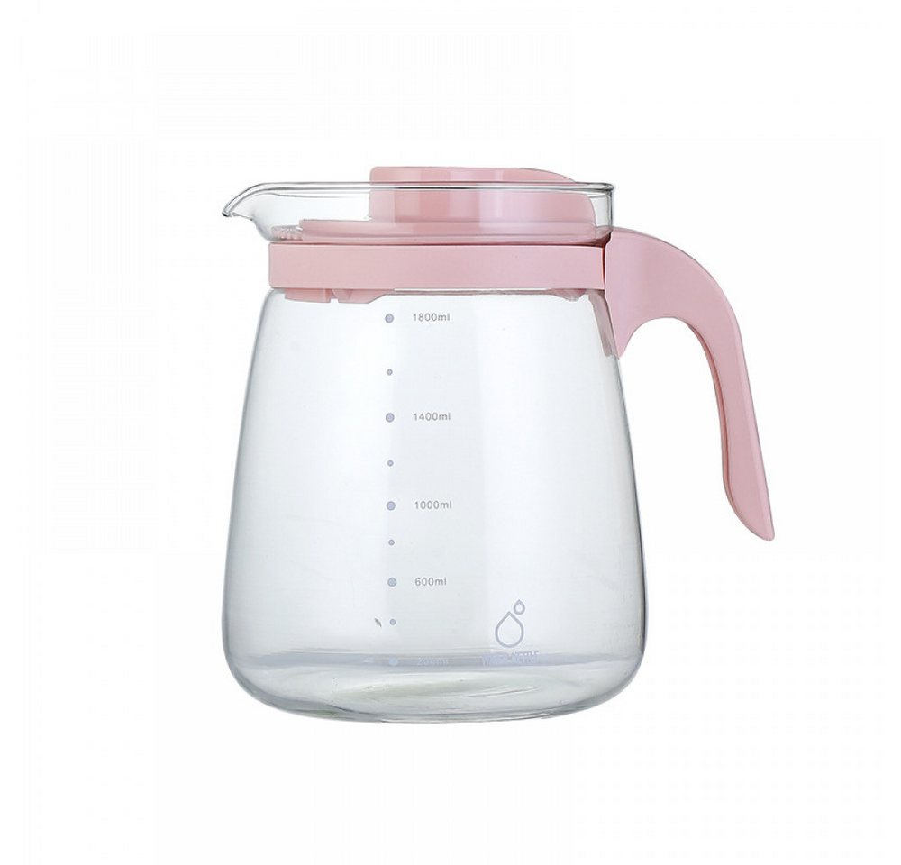 FELIXLEO Teekanne Glaskrug 1.7 Liter Karaffe mit Filter, Deckel Eistee Wasserkrug 1700ml von FELIXLEO