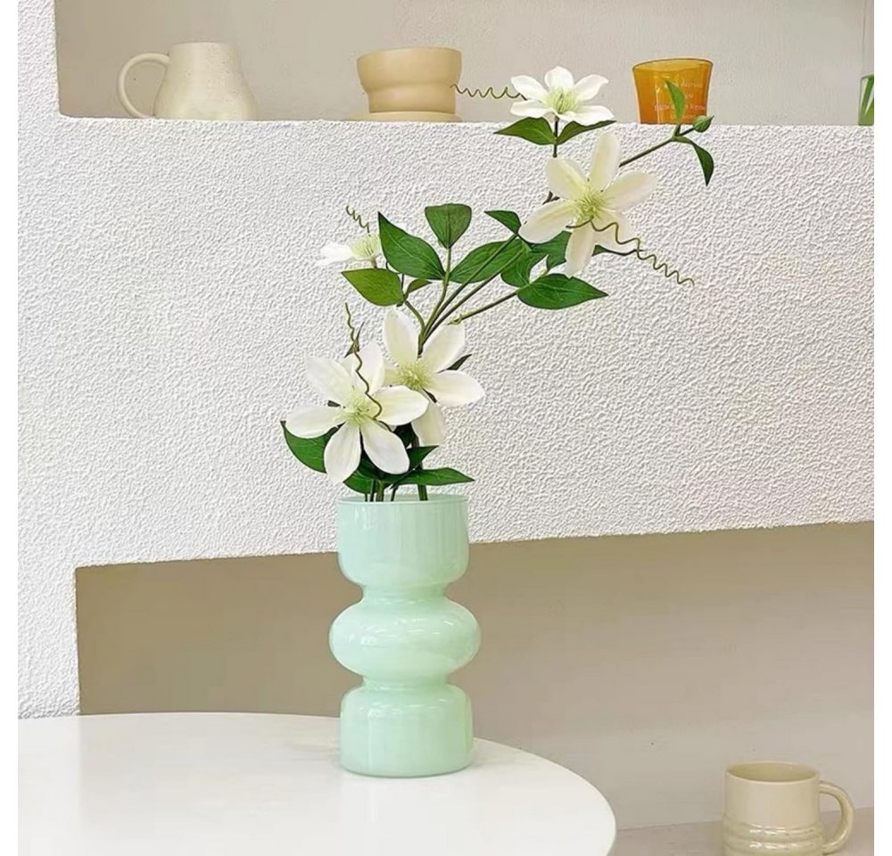 FELIXLEO Dekovase Glass Hydroponic Flower 7 Inches Colored Bubble Vase Three-Layer Funky (1 St) von FELIXLEO