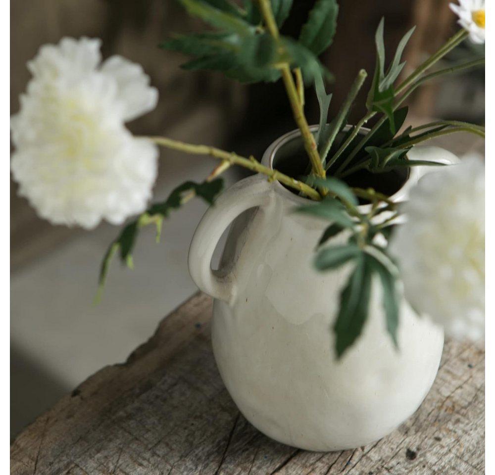 FELIXLEO Dekovase White Ceramic Vase with 2 Handles Modern Farmhouse Home Decor (1 St) von FELIXLEO