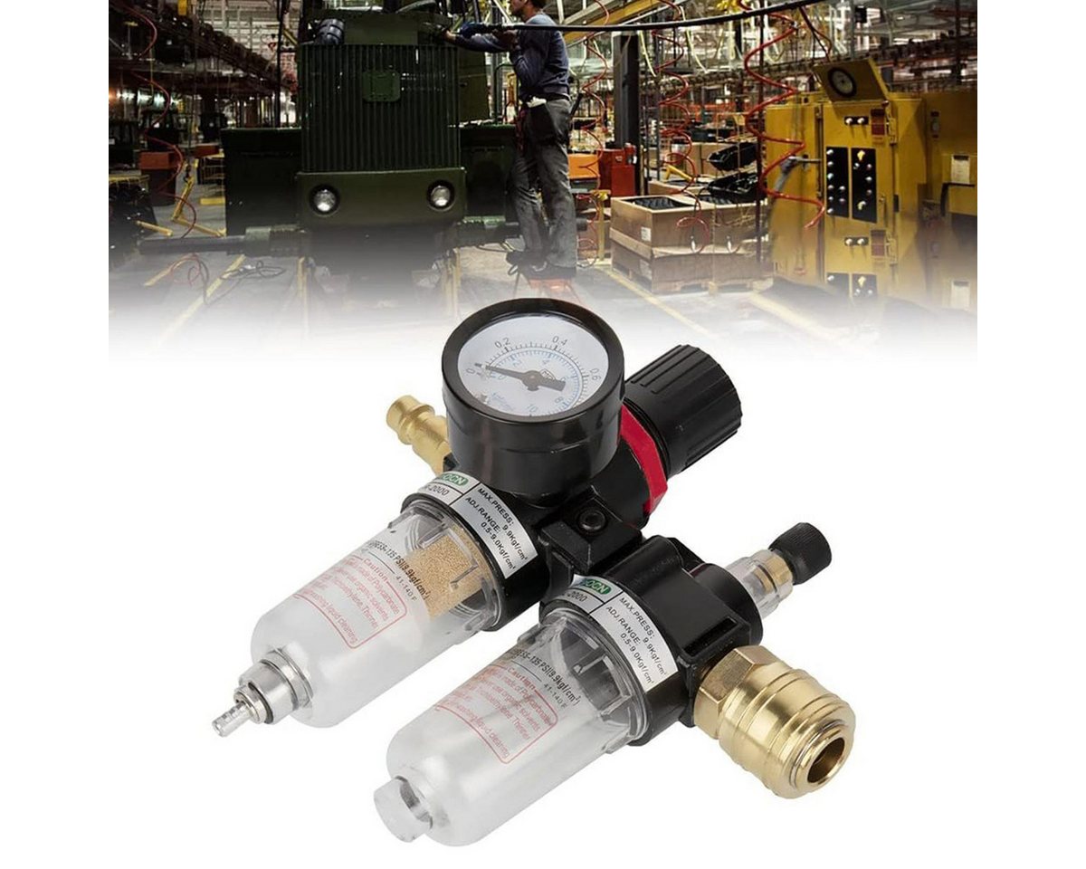 FELIXLEO Druckminderer Druckminderer 1/4" Kompressor Wartungseinheit mit Wasserabscheider, (1-St) von FELIXLEO