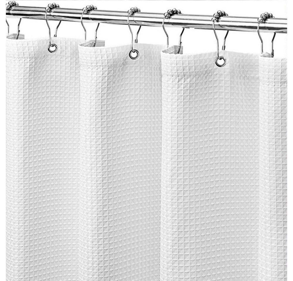 FELIXLEO Duschvorhang Duschvorhang Waffel Anti Schimmel Bad Vorhang Wasserdicht von FELIXLEO