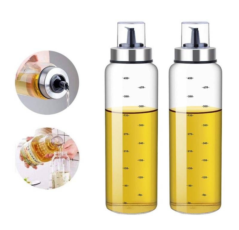 FELIXLEO Essigspender FARI Essig & Ölflasche, 2x500ml Ölspender und Glas Olivenöl Flasche, (1-tlg) von FELIXLEO