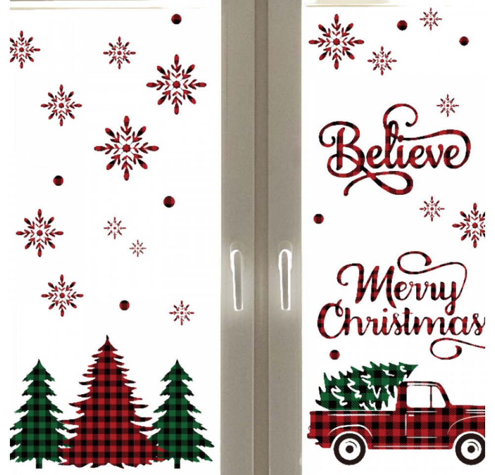 FELIXLEO Fensterdekoration Weihnachts-Fensteraufkleber, 2er-Pack, Partyzubehör von FELIXLEO
