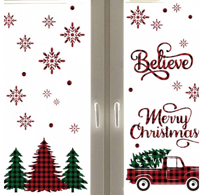 FELIXLEO Fensterdekoration Weihnachts-Fensteraufkleber, 2er-Pack, Partyzubehör von FELIXLEO