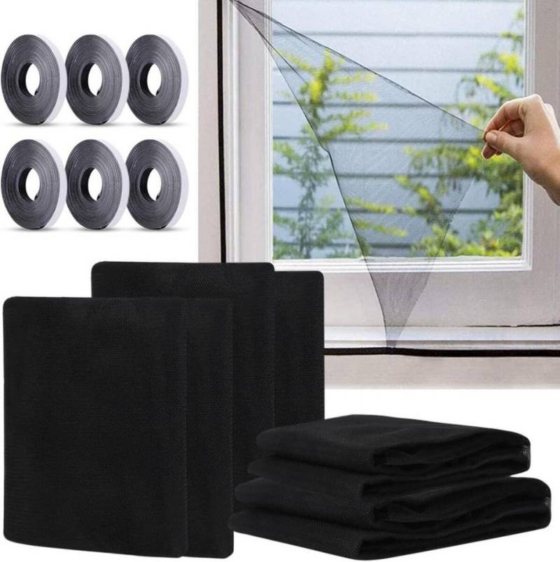 FELIXLEO Fliegengitter-Gewebe Fliegengitter Fenster Insektenschutz Selbstklebend 6 Stück 1 3x1 5 m, (1-St) von FELIXLEO