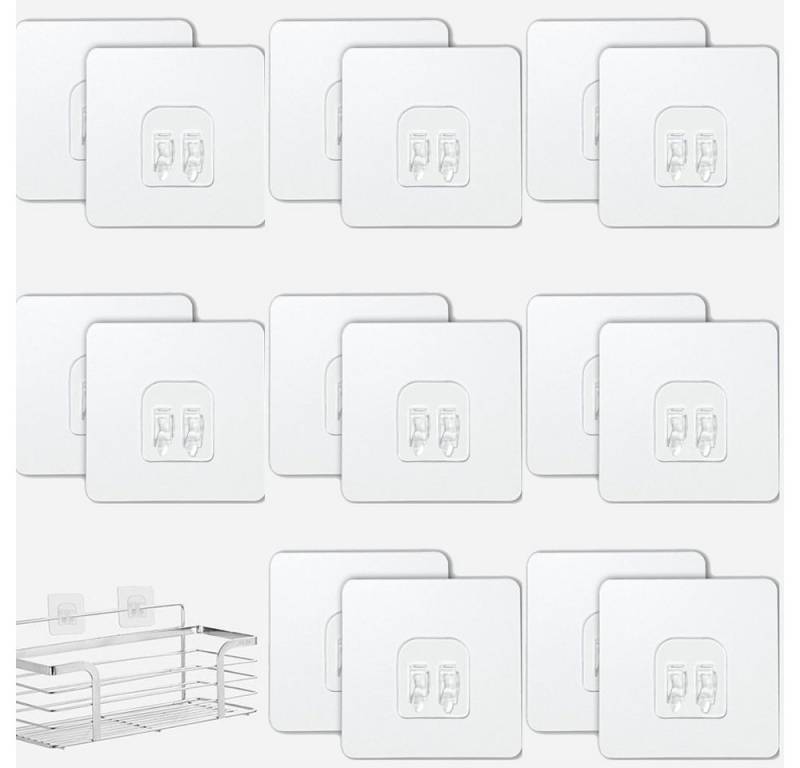 FELIXLEO Gardinenhaken Klebehaken Transparent 20 Stück Selbstklebende Haken, 7 x 7cm FELIXLEO Gardinenhaken Klebehaken Transparent 20 Stück Selbstklebende Haken, 7 x 7cm von FELIXLEO