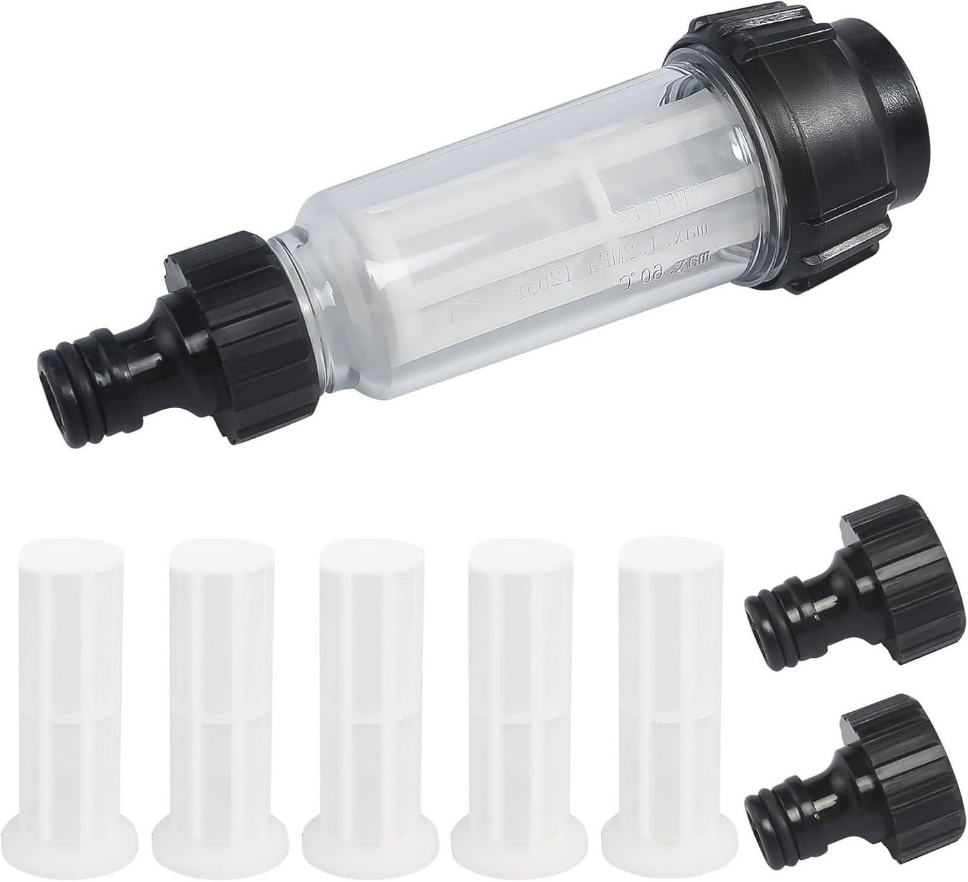 FELIXLEO Gartenschlauch Wasserfilter Gartenschlauch 3 4 Zoll 6 Filtereinsatz 2 Schnelladapter, (1 St) von FELIXLEO